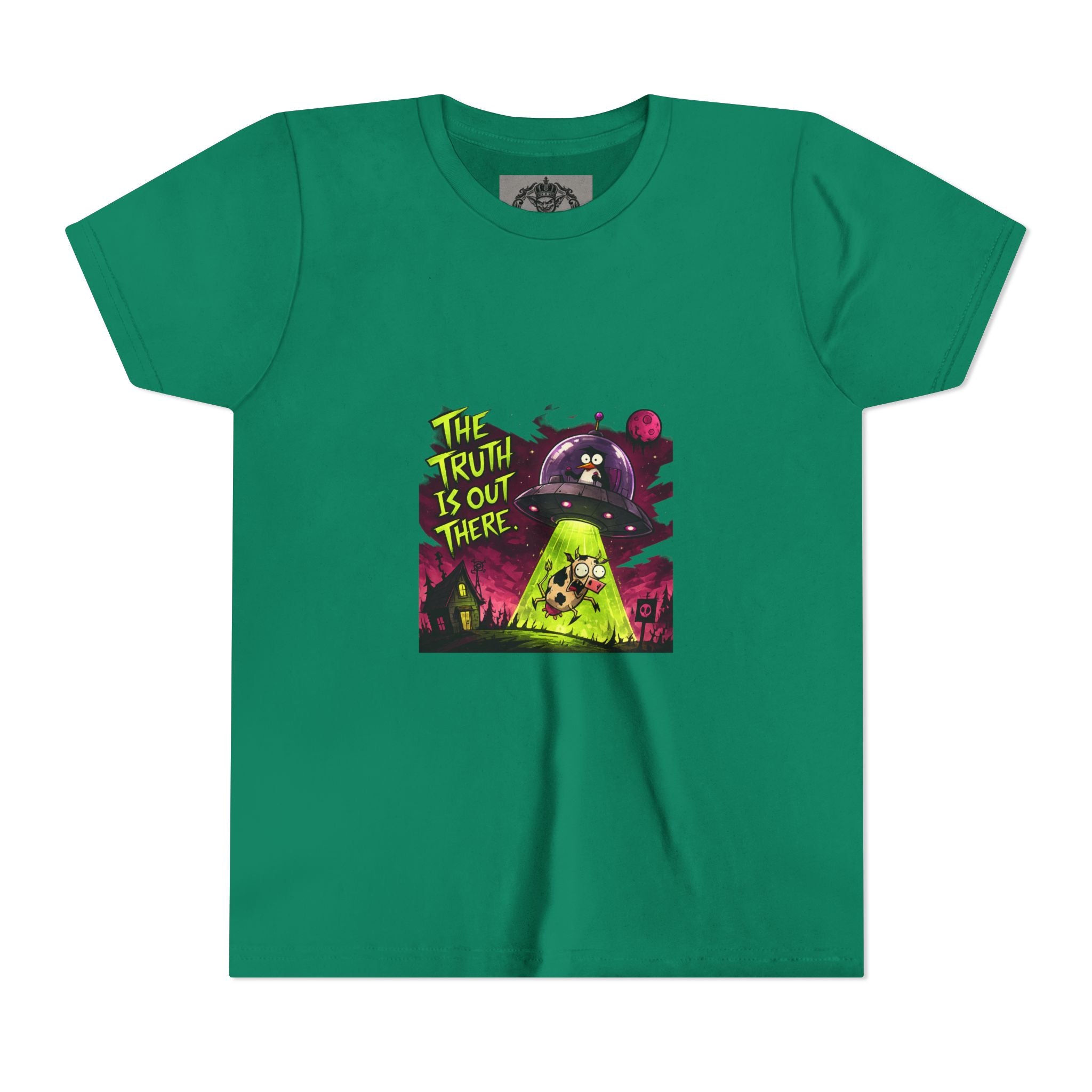 The Truth Is Out There Youth Tee | Alien UFO Graphic | Penguin | Cow