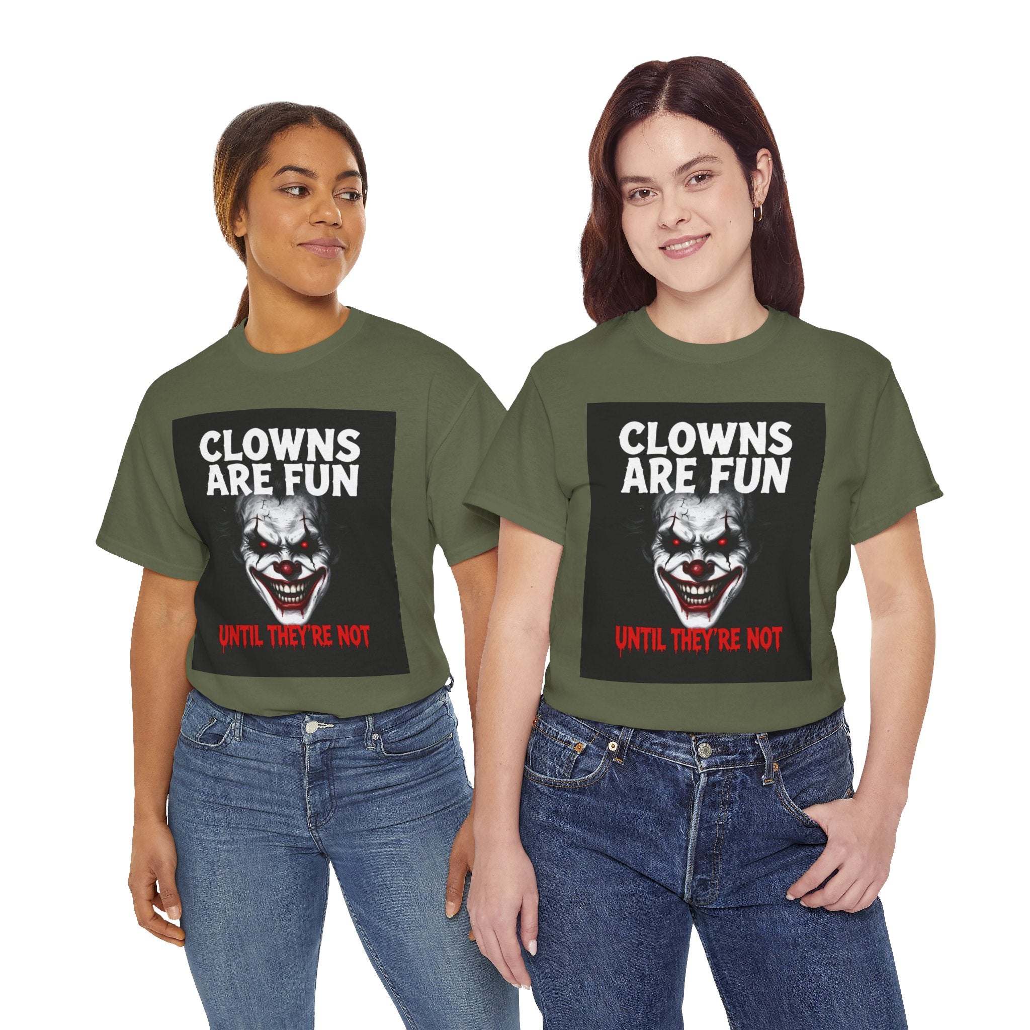 Creepy Clown T-Shirt — "Clowns Are Fun Until They're Not" Horror Tee