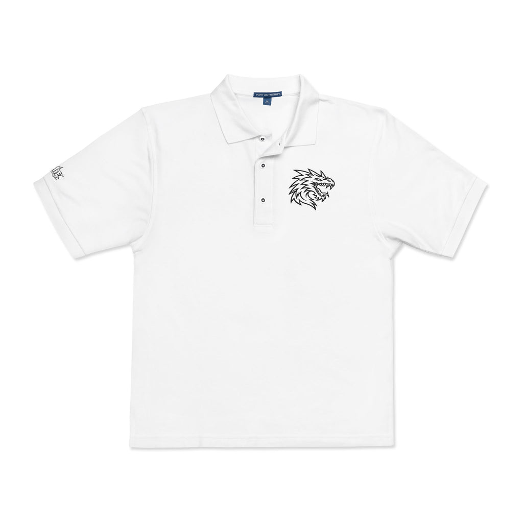 Embroidered Dragon Crest Polo Shirt — Men's Casual Golf & Workwear
