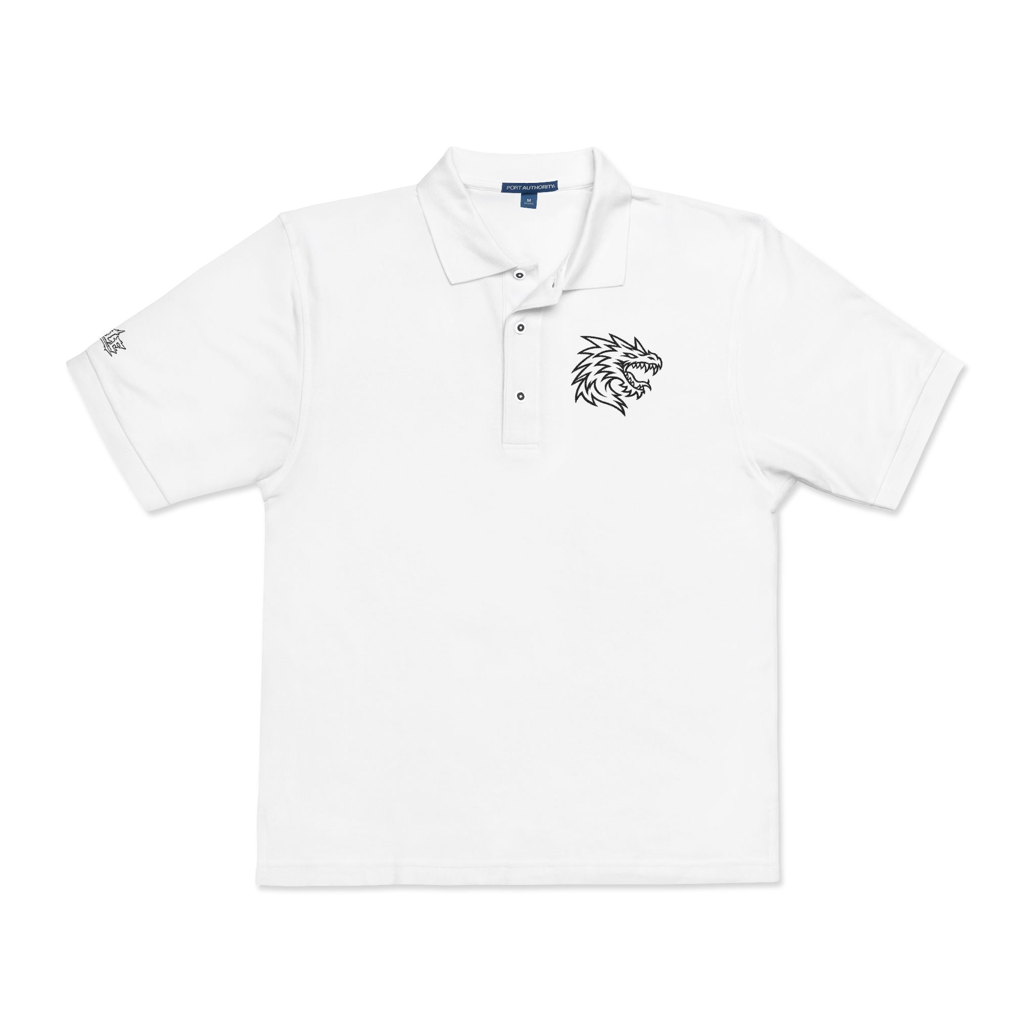 Embroidered Dragon Crest Polo Shirt — Men's Casual Golf & Workwear