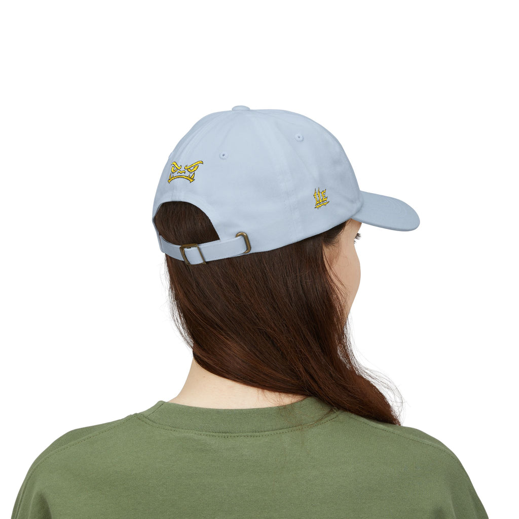 Golden Griffin Embroidered Cap | White Classic Dad Cap