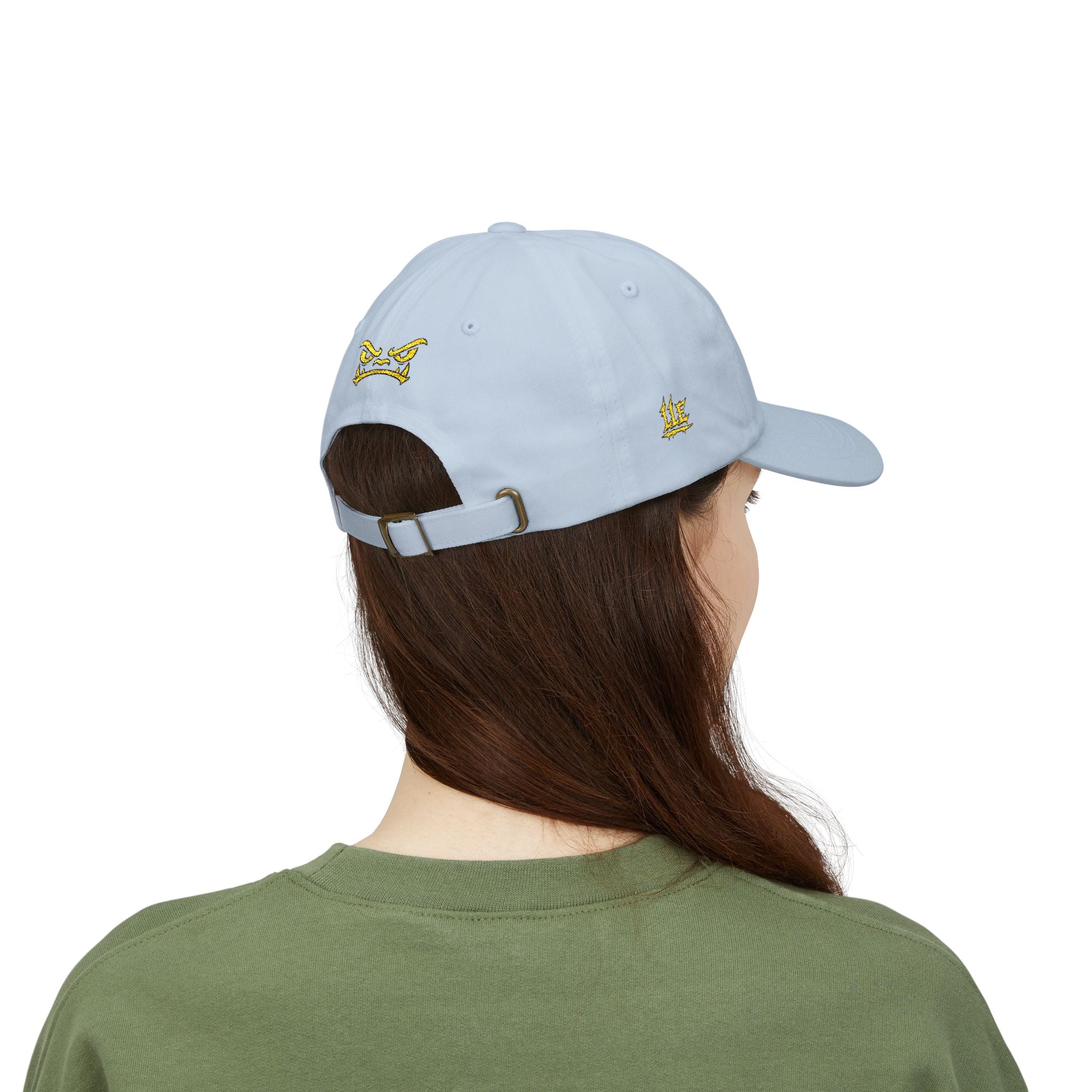 Golden Griffin Embroidered Cap | White Classic Dad Cap