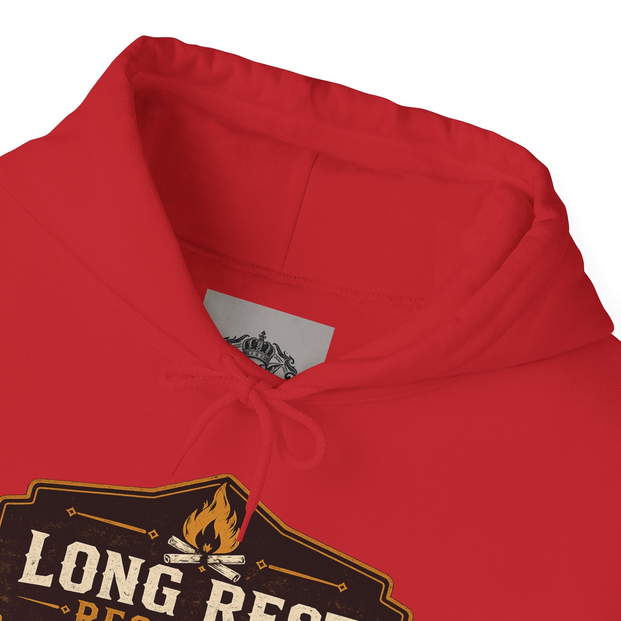 Long Rest Required Hoodie — Camping Campfire Graphic Pullover