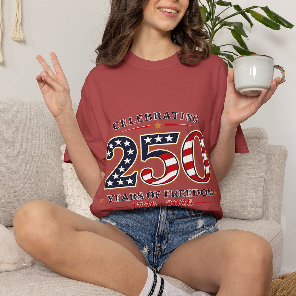 250 Years of Freedom 1776-2026 T-shirt | American Flag Patriotic Tee