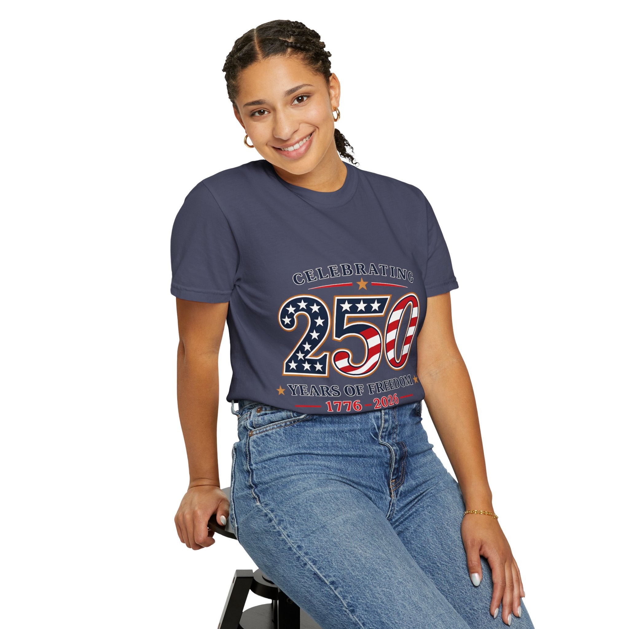 250 Years of Freedom 1776-2026 T-shirt | American Flag Patriotic Tee