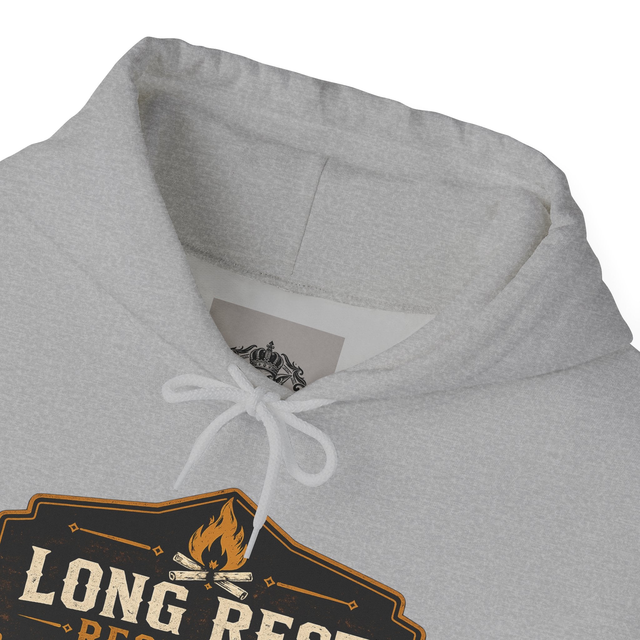 Long Rest Required Hoodie — Camping Campfire Graphic Pullover