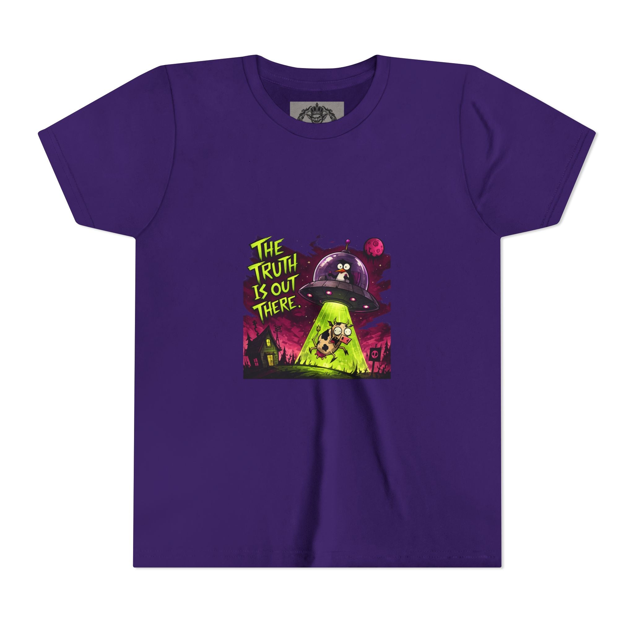 The Truth Is Out There Youth Tee | Alien UFO Graphic | Penguin | Cow