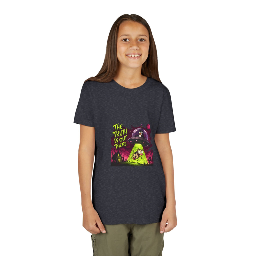 The Truth Is Out There Youth Tee | Alien UFO Graphic | Penguin | Cow
