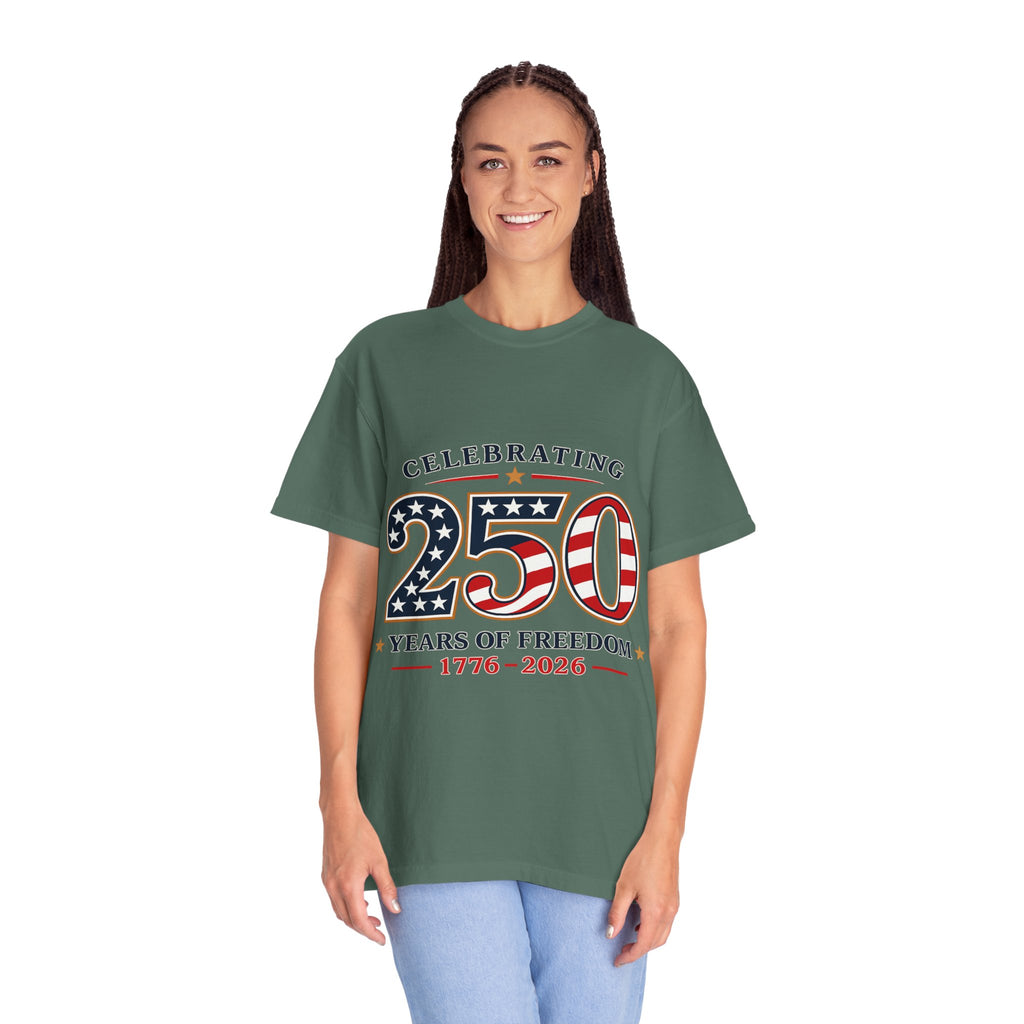 250 Years of Freedom 1776-2026 T-shirt | American Flag Patriotic Tee