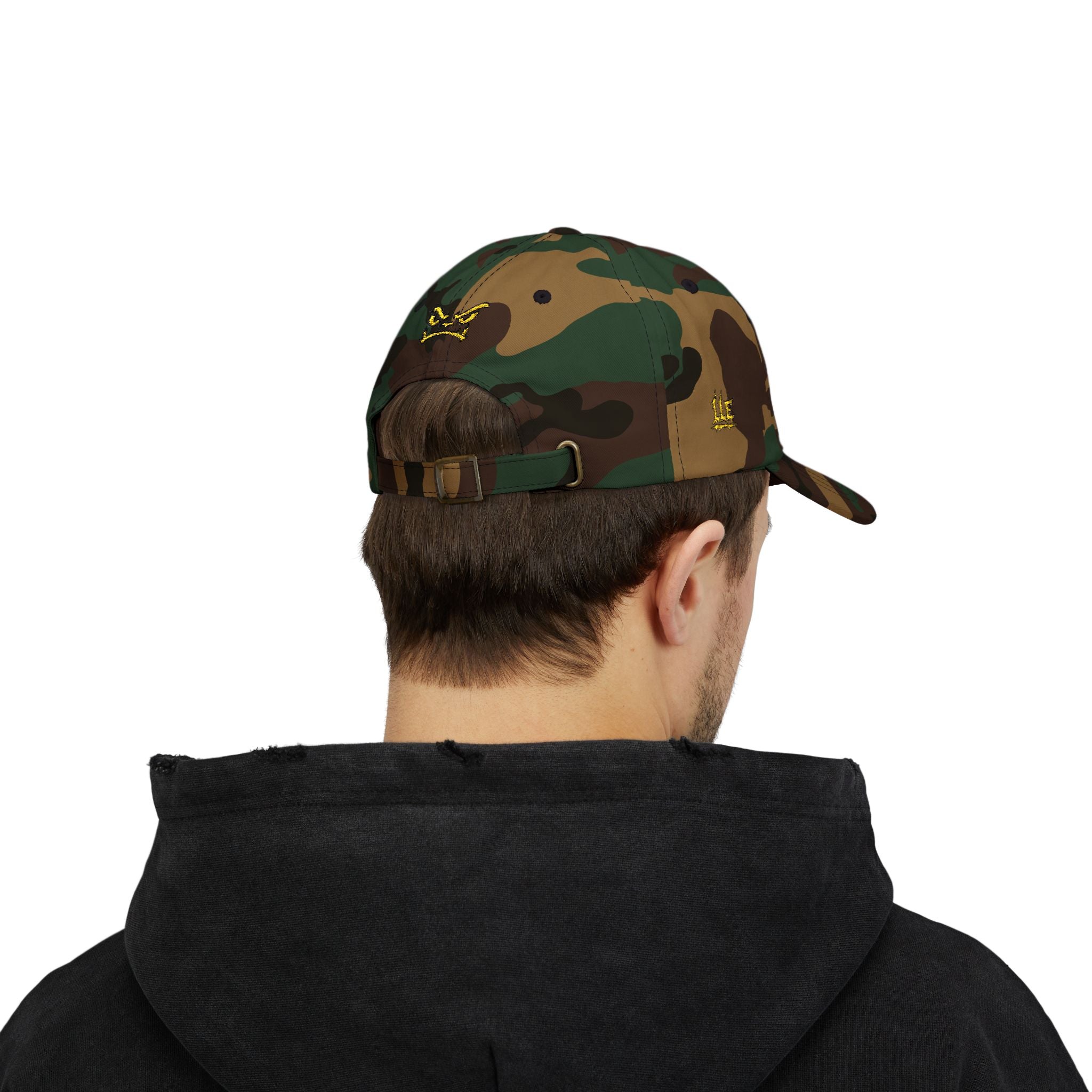 Golden Griffin Embroidered Cap | White Classic Dad Cap