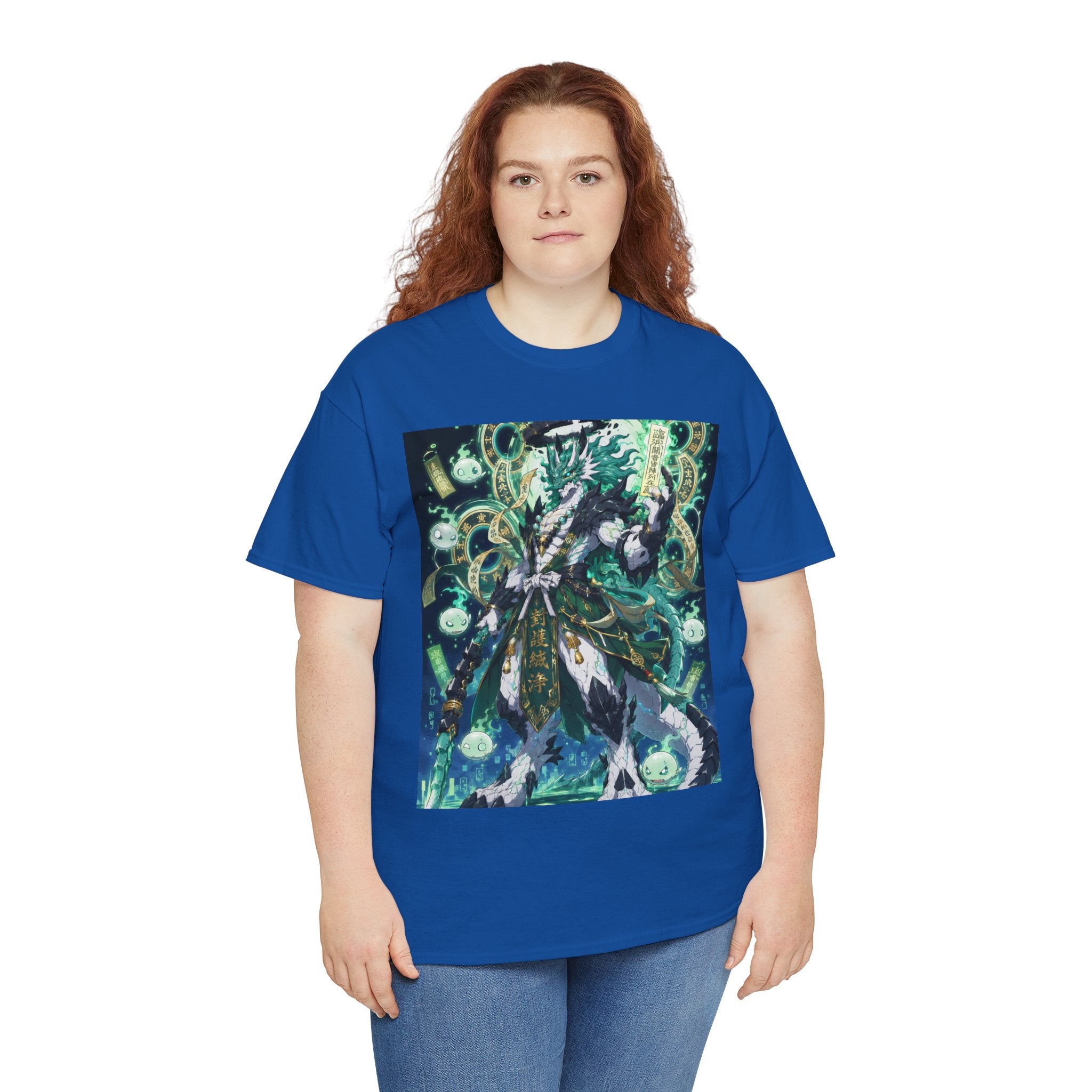 Mystic Forest Sorcerer T-Shirt | Fantasy Mage Illustration, Green Aura