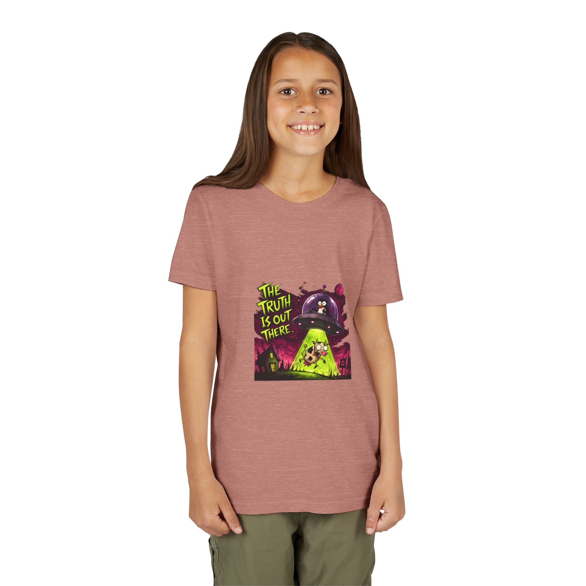 The Truth Is Out There Youth Tee | Alien UFO Graphic | Penguin | Cow