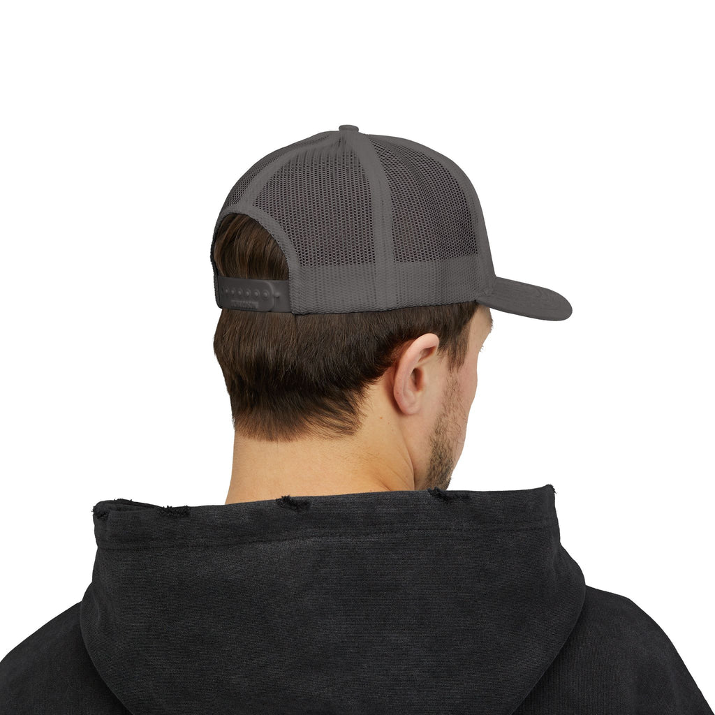 Eagle Head Embroidered Snapback Trucker Cap — Patriotic Mesh Baseball Hat