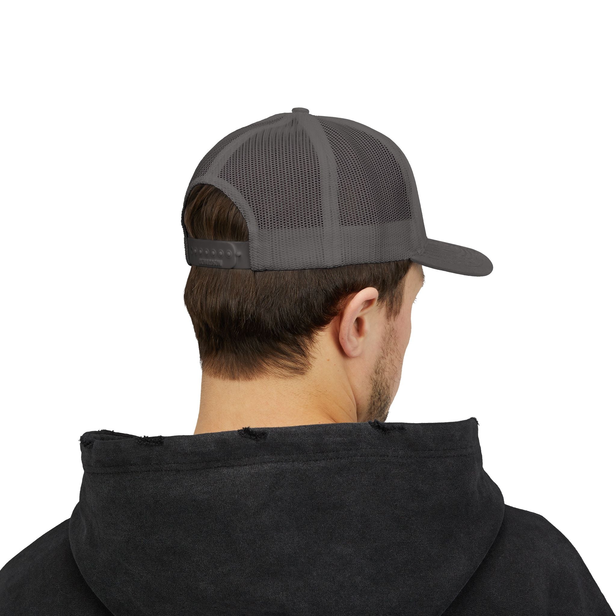 Eagle Head Embroidered Snapback Trucker Cap — Patriotic Mesh Baseball Hat