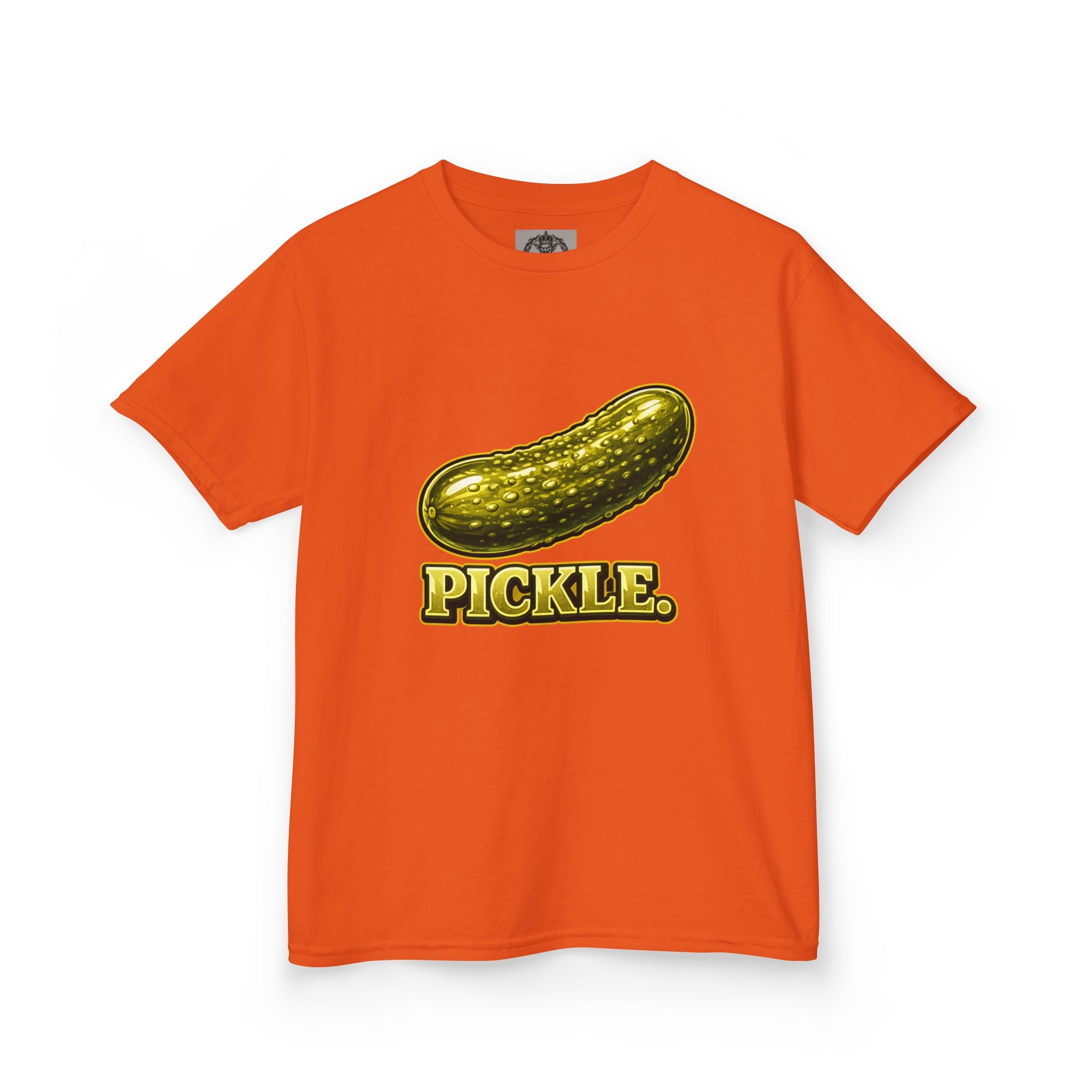 Kids' Pickle Graphic Tee – 'PICKLE.' Vintage Cartoon Pickle Shirt for Children