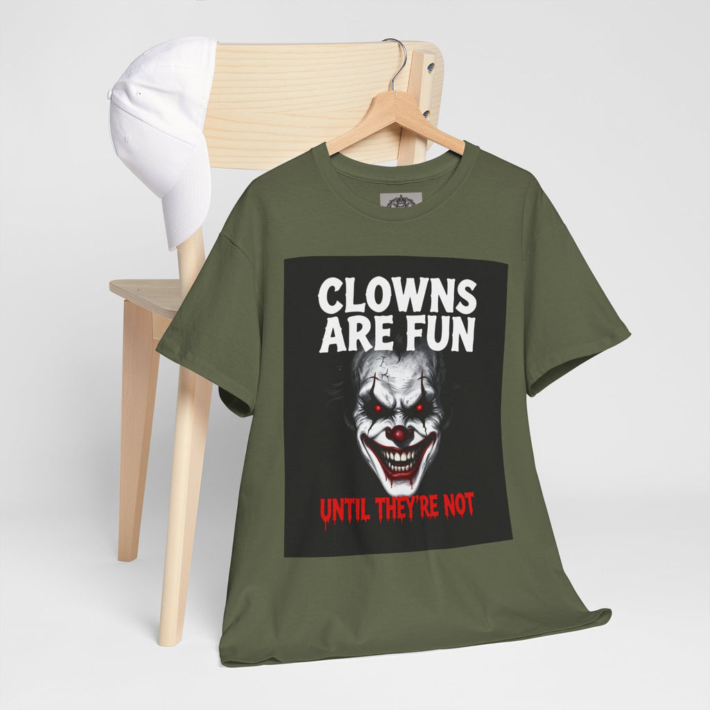 Creepy Clown T-Shirt — "Clowns Are Fun Until They're Not" Horror Tee