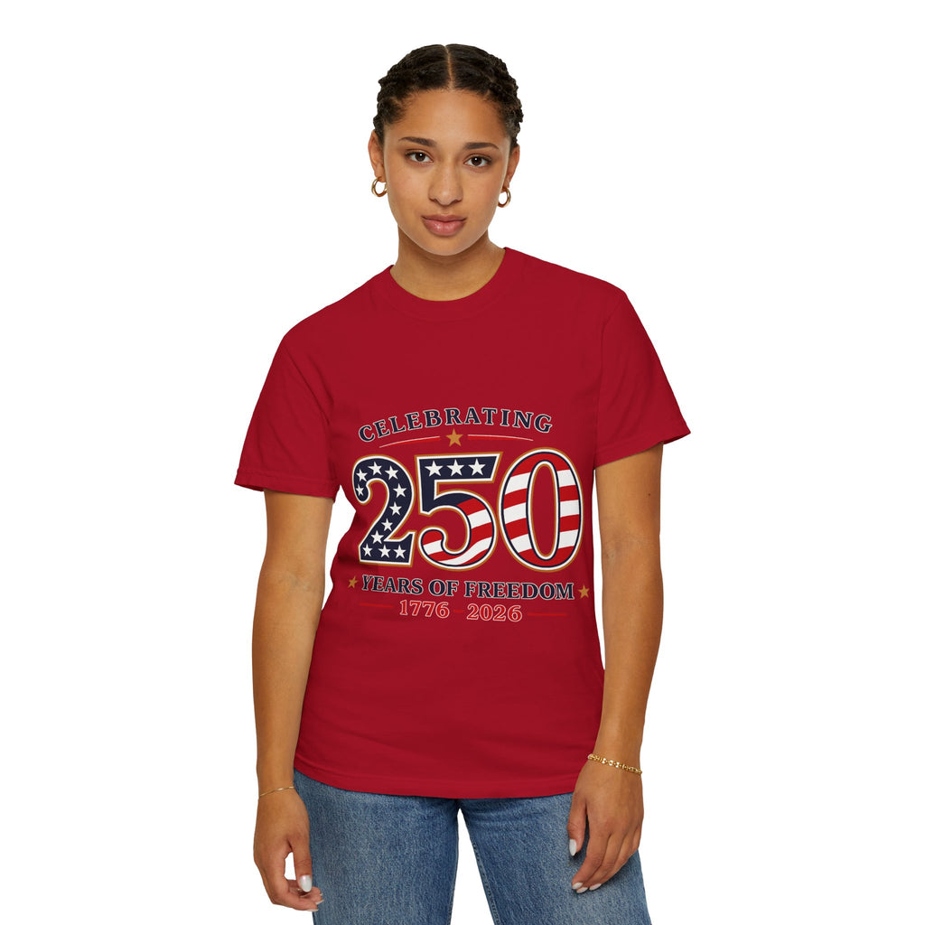 250 Years of Freedom 1776-2026 T-shirt | American Flag Patriotic Tee